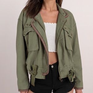 Free people flight line military jacket